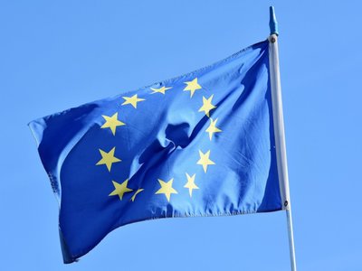 Flaga Unii Europejskiej.