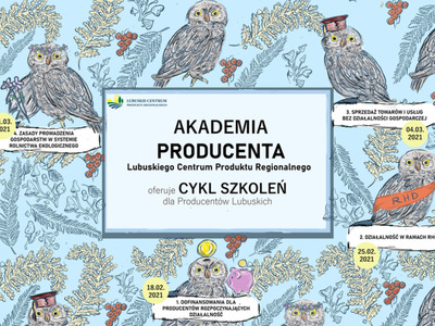 Grafika prezentująca nazwę cyklu szkoleń oraz terminy poszczególnych warsztatów.