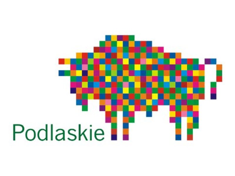 Logo województwa podlaskiego - kolorowy żubr.