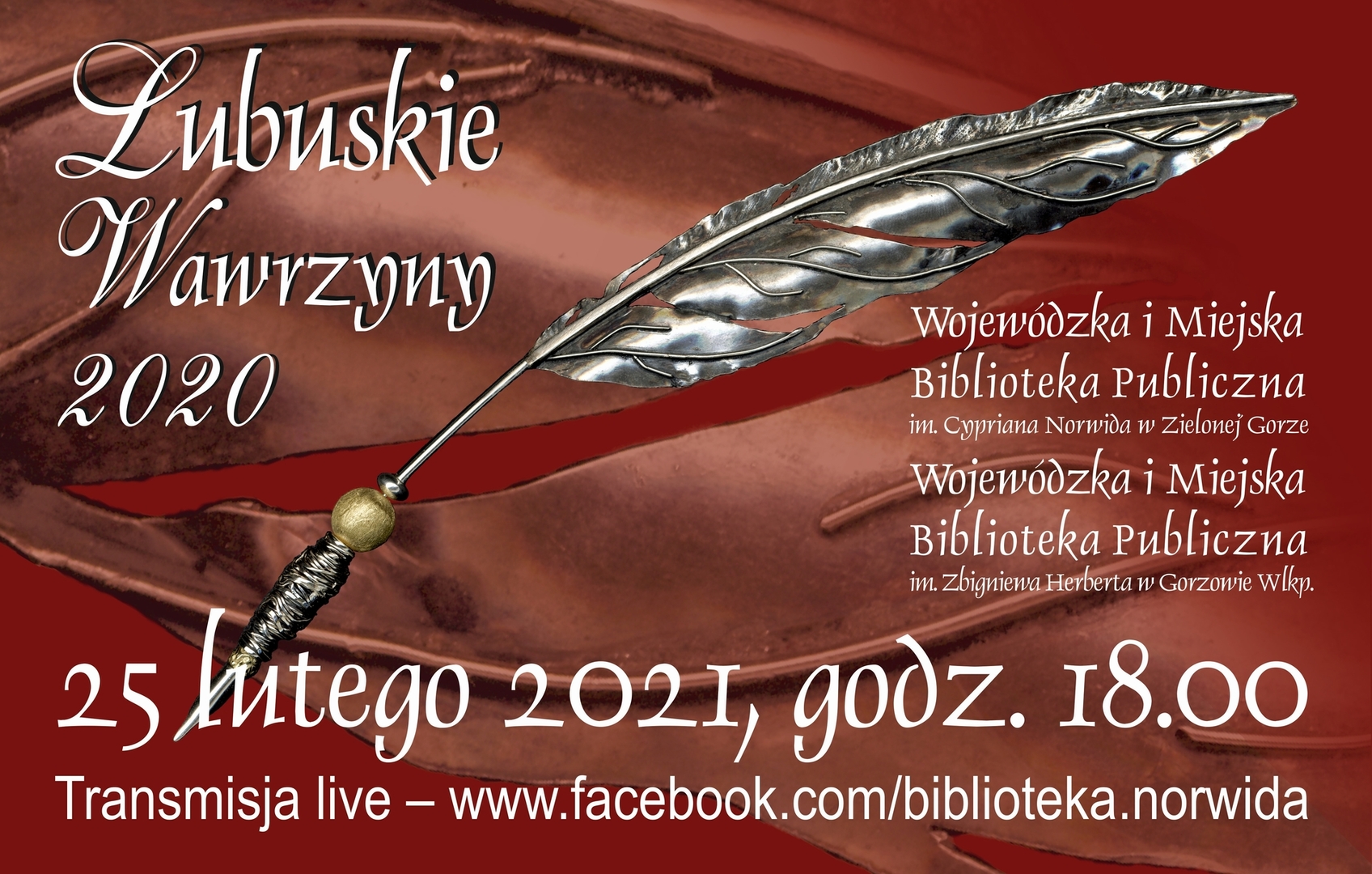 O tym, w czyje ręce trafi Lubuski Wawrzyn Literacki, Naukowy i Dziennikarski oraz wyróżnienia w poszczególnych kategoriach za 2020 rok, przekonamy się 25 lutego o godz. 18.00 podczas uroczystej Gali.
