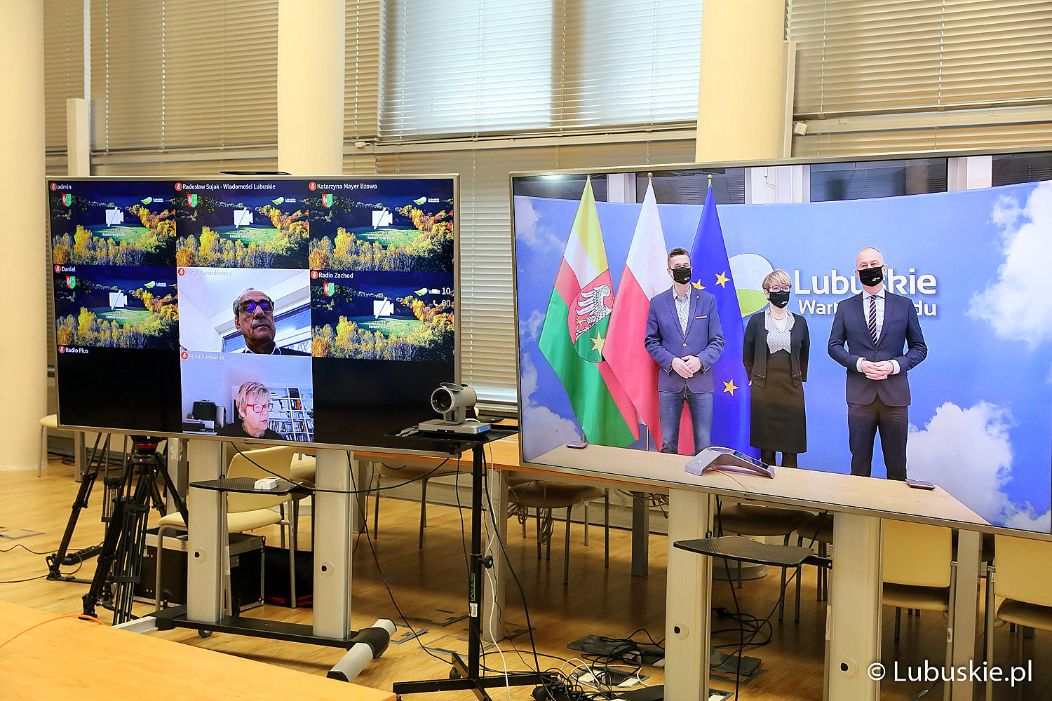 Konferencja prasowa klubów koalicyjnych sejmiku woj. lubuskiego