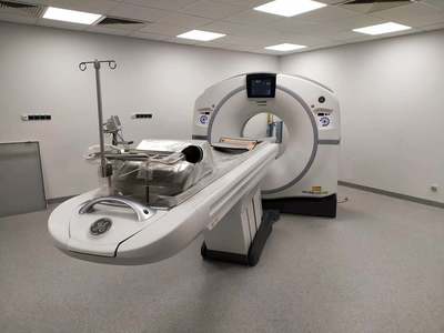 Centrum Zdrowia Matki i Dziecka w Zielonej Górze kończą się prace związane z instalacją tomografu komputerowego. Fot. Szpital Uniwersytecki w Zielonej Górze