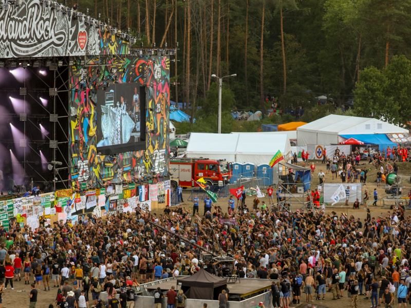 Zdjęcie Pol'and'Rock Festival w Kostrzynie nad Odrą z 2019 r.