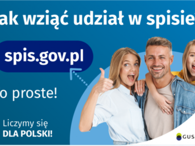 Plakat promujący Narodowy Spis Powszechny