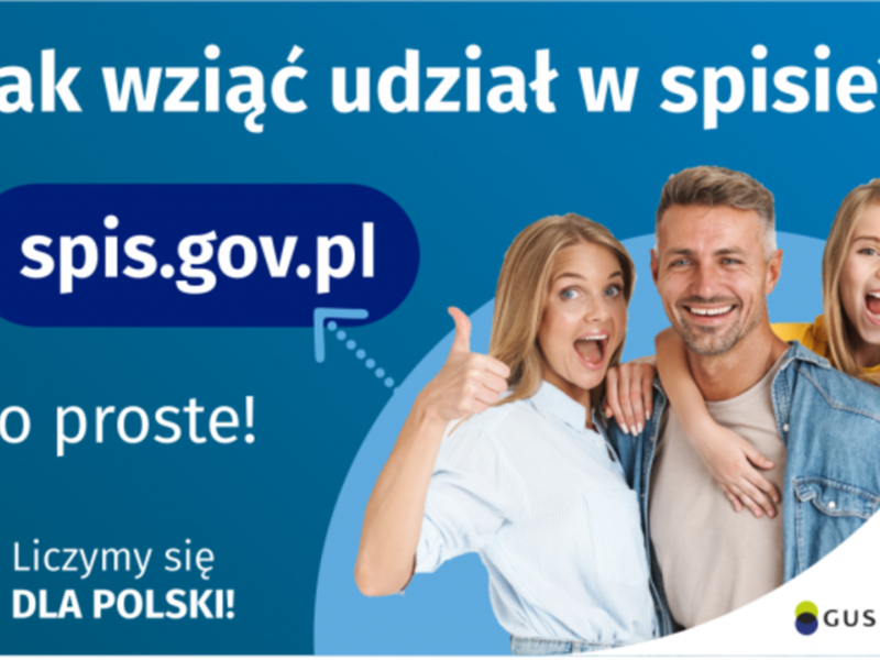 Plakat promujący Narodowy Spis Powszechny