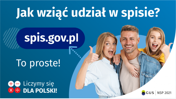 Plakat promujący Narodowy Spis Powszechny