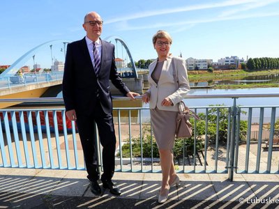 Spotkanie przy moście w Słubicach.