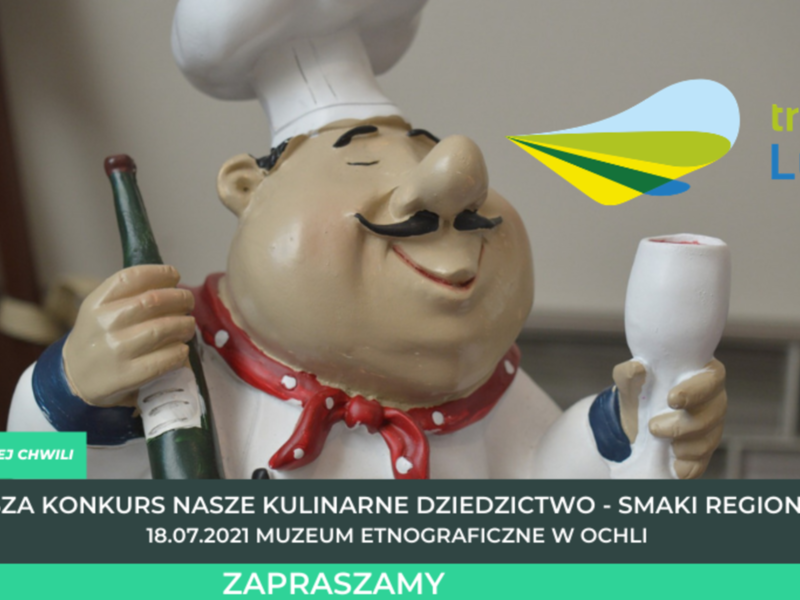 Plakat promujący konkurs. Na plakacie widać kucharza.