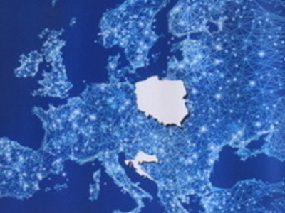 Mapa Europy z zaznaczoną Polską i Chorwacją.