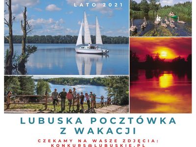 Na zdjęciu kolaż z kilku zdjęci ukazujący m.in. jezioro, zachód słońca.