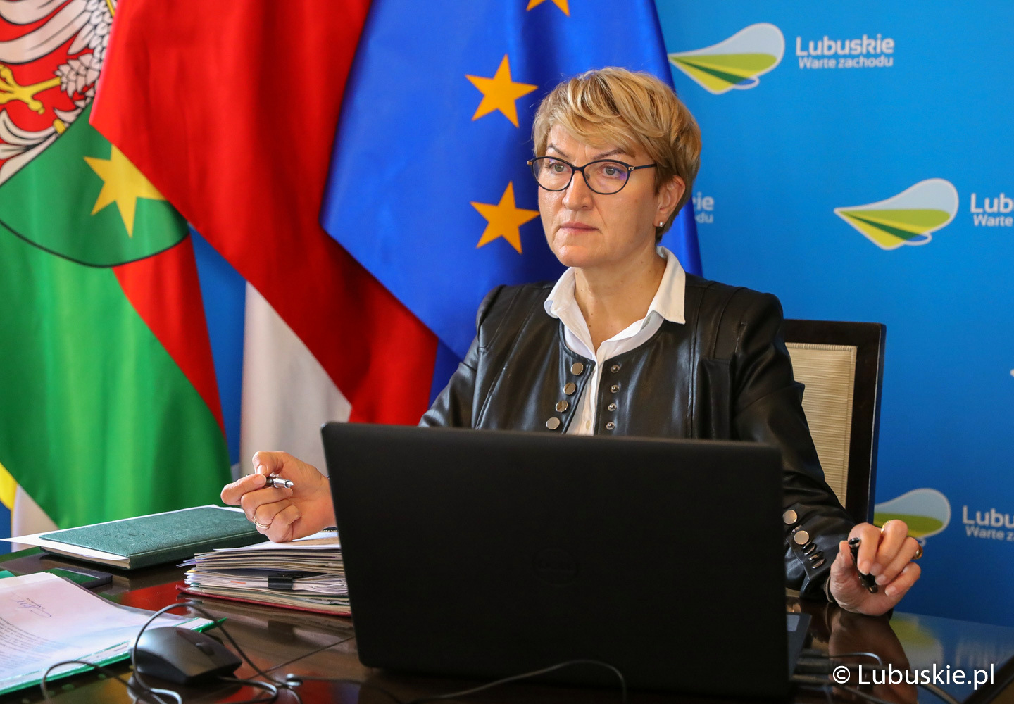 Marszałek Elżbieta Anna Polak podczas konferencji „Odbudowa Europy – rola regionów”