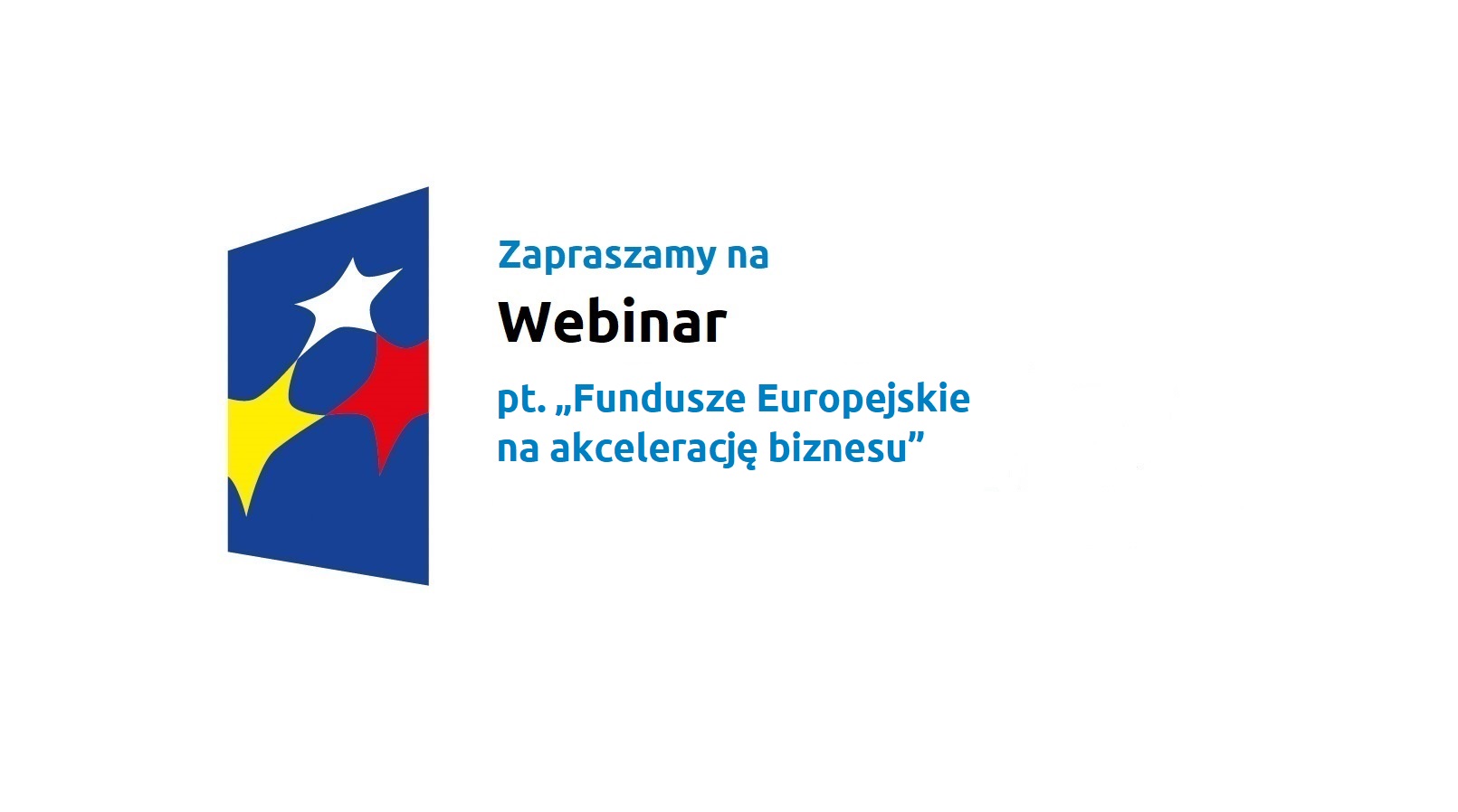Baner z napisem zapraszamy na webinar