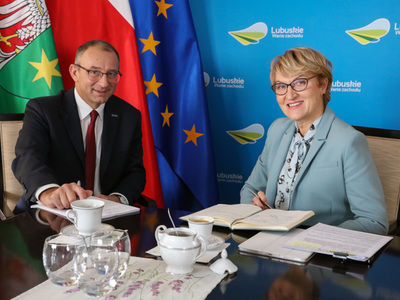 marszałek Elżbieta Anna Polak i burmistrz Marek Cebula