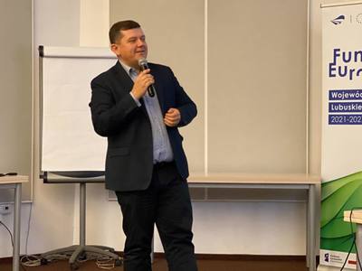 Samorządowcy poznawali w czwartek (21 października) w Gorzowie sekrety Funduszów Europejskich Województwa Lubuskiego. Na zdjęciu prezydent Gorzowa Jacek Wójcicki.