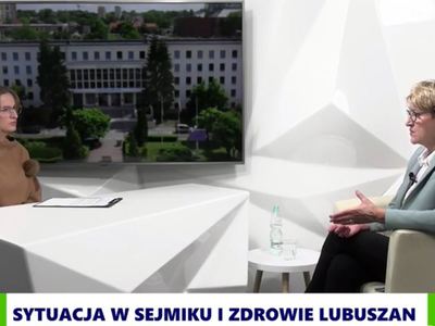 Marszałek Elżbieta Anna Polak w studiu Lubuskiego Centrum Informacyjnego