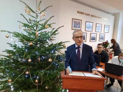 Wręczenie odznaczenia w trakcie sesji Rady Miasta Gorzowa Wielkopolskiego - 22 grudnia 2021 r.