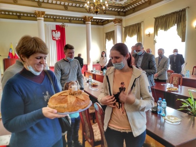 Powitanie rodaków z Kazachstanu w Szprotawie