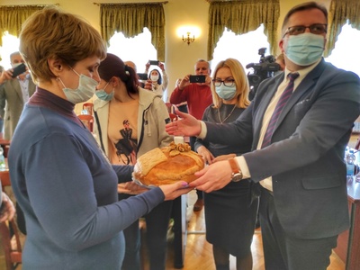 Powitanie rodaków z Kazachstanu w Szprotawie