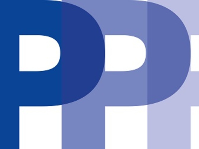 Grafika przedstawia logo Partnerstwa Publiczno-Prywatnego. Trzy nachodzące na siebie wielkie litery P.