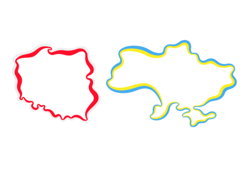 Mapa Polski i Ukrainy