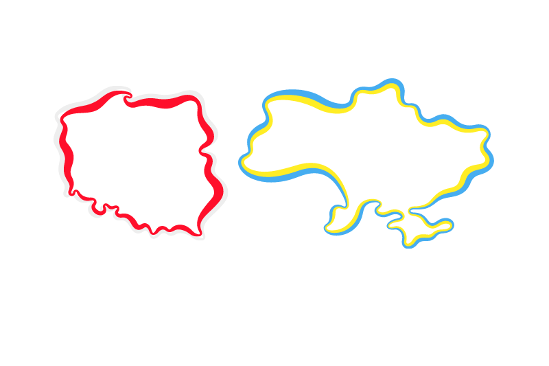 Mapa Polski i Ukrainy
