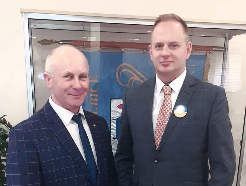 Zbigniew Kołodziej i Grzegorz Cholewczyński - Przewodniczący Rady Miejskiej w Słubicach