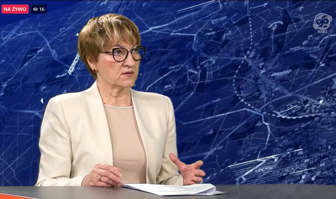 Marszałek Elżbieta Anna Polak w studiu Radia Index