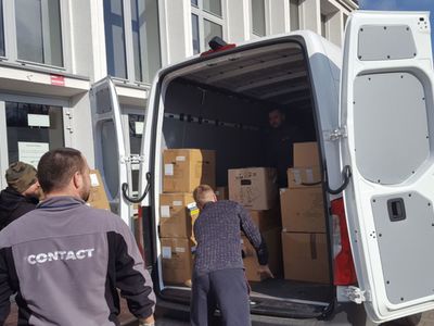 Nocny transport darów dla Ukrainy
