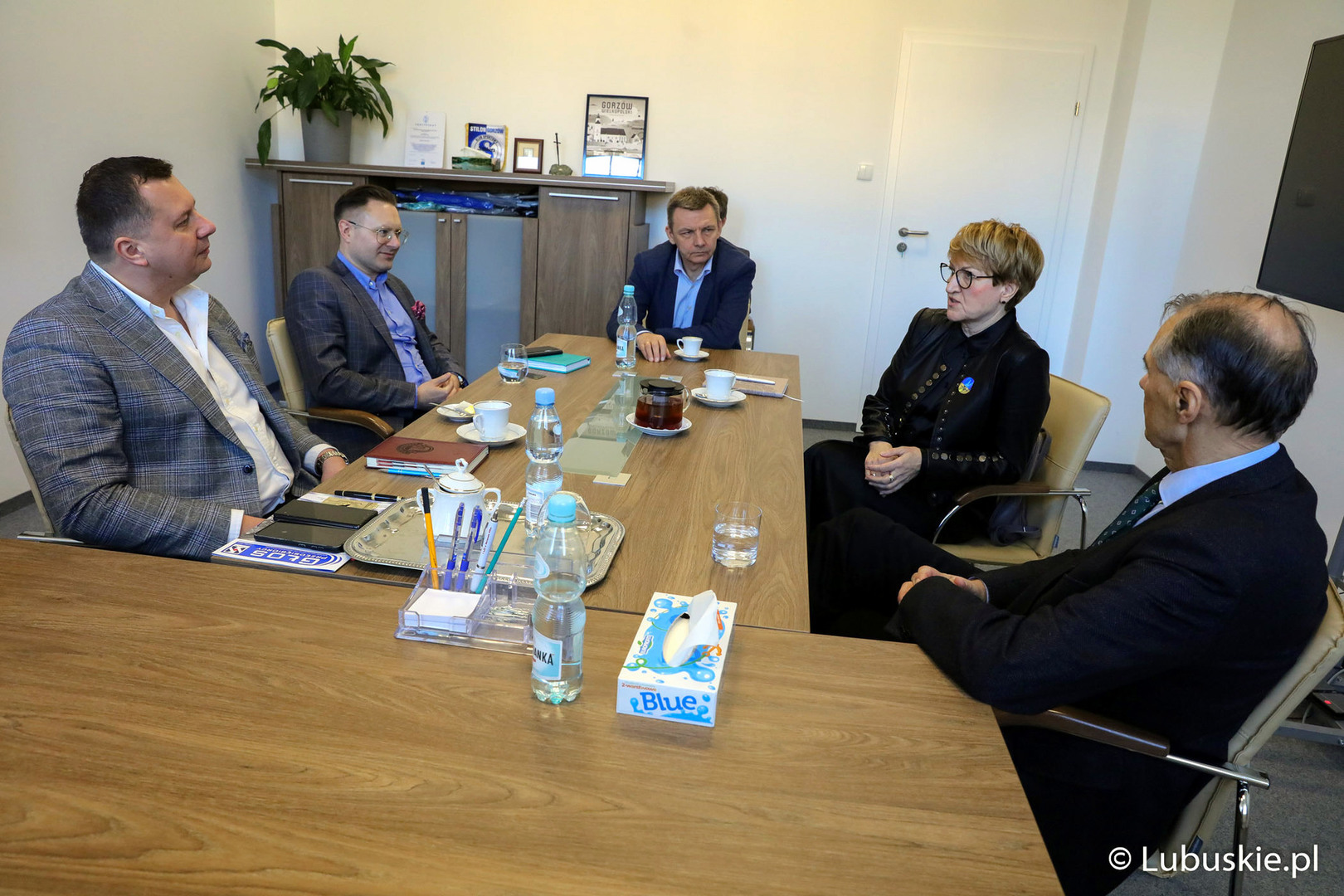 Spotkanie marszałek Elżbiety Anny Polak z prezesem Stali Gorzów Markiem Grzybem