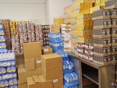 Żywność zakupiona przez samorząd województwa lubuskiego dla uchodźców z Ukrainy