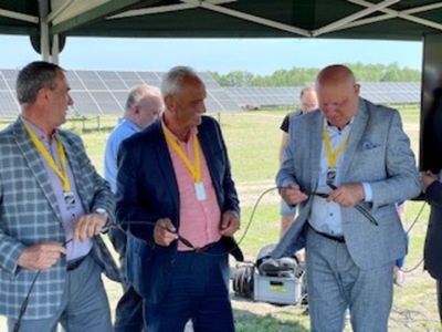 Wacław Maciuszonek - Przewodniczący SWL - zwieńczenie budowy największej słonecznej inwestycji Grupy Polenergia w Sulechowie - 19 maja 2022 r.