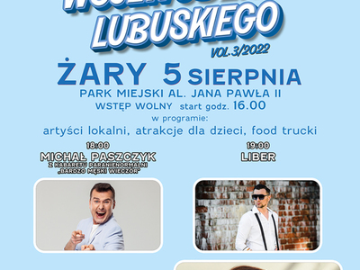 Plakat Święta Województwa Lubuskiego w Żarach – 5 sierpnia 2022 r.