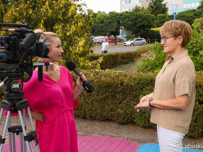 Nagranie z udziałem marszałek Elżbiety Anny Polak i Joanną Brodzik dla Lubuskiego Centrum Produktu Regionalnego