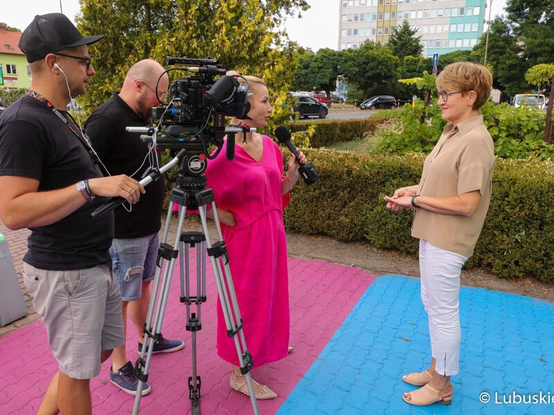 Nagranie z udziałem marszałek Elżbiety Anny Polak i Joanną Brodzik dla Lubuskiego Centrum Produktu Regionalnego