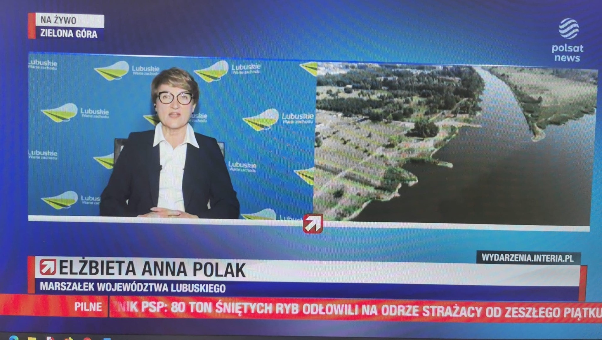 Marszałek Elżbieta Anna Polak na antenie Polsat News