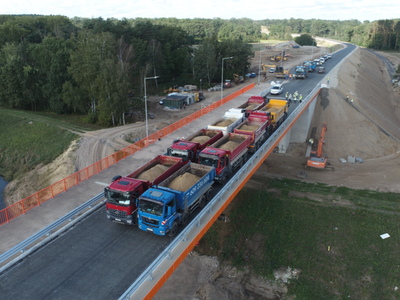 Próba obciążeniowa mostu w Milsku