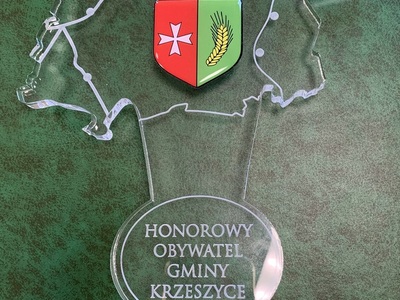 Statuetka dla Honorowego Obywatela Gminy Krzeszyce
