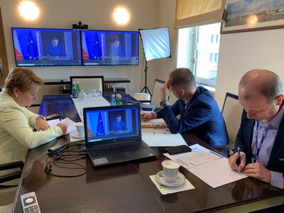 Konwent Marszałków RP w Kazimierzu Dolnym. Zdalnie w posiedzeniu uczestniczyli przedstawiciele Urzędu Marszałkowskiego Województwa Lubuskiego