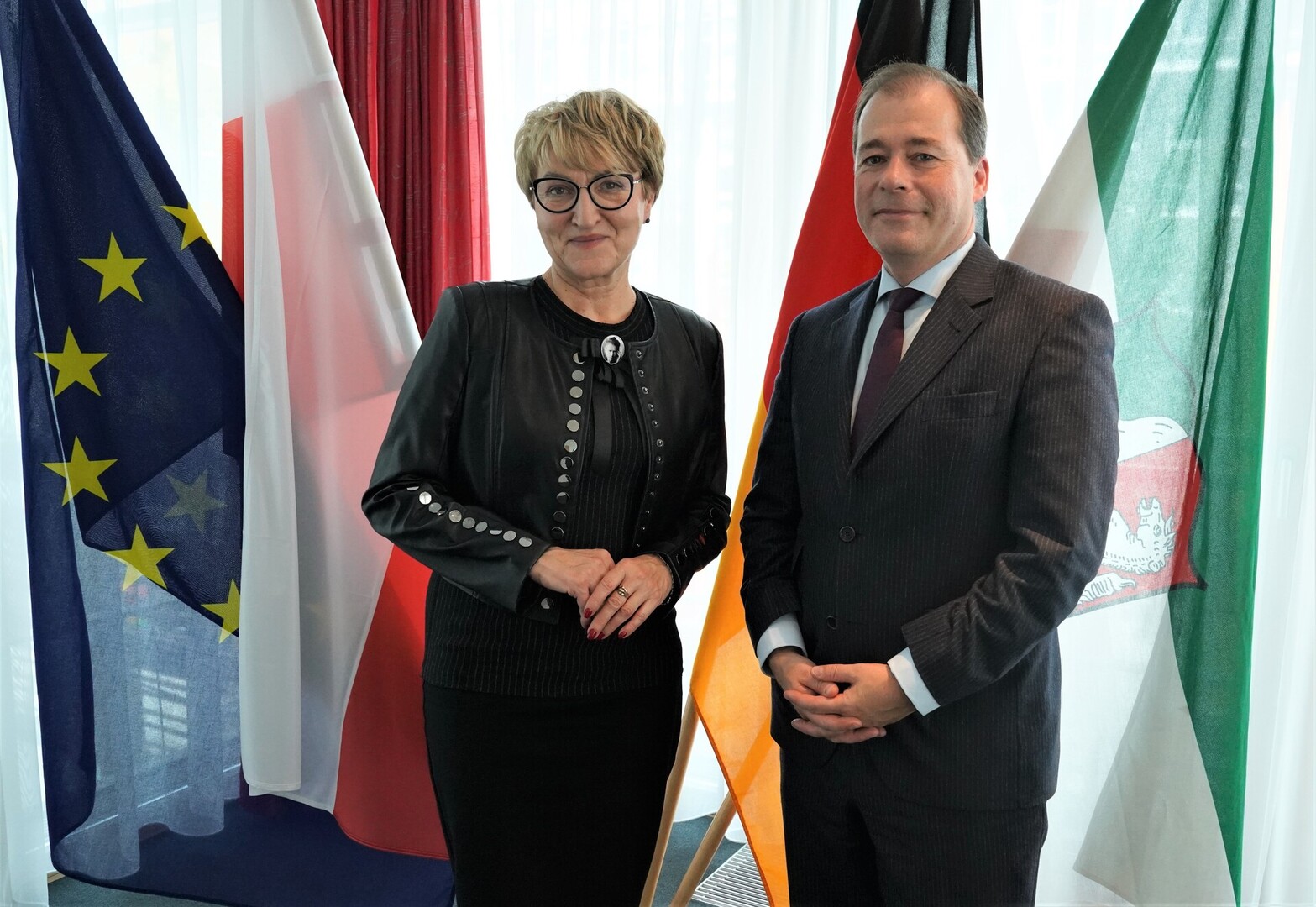 Marszałek Elżbieta Anna Polak spotkała się w Berlinie z dr. Markiem Speichem – nowym współprzewodniczącym Komitetu ds. Współpracy Międzyregionalnej Polsko-Niemieckiej Komisji Międzyrządowej