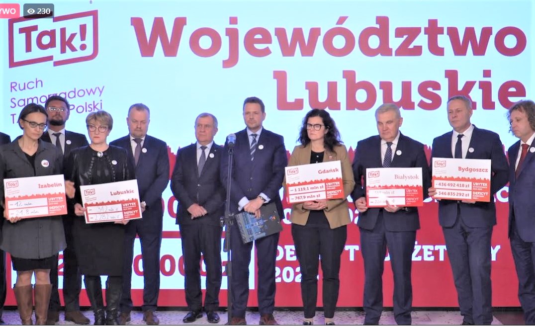 22 listopada 2022 r. Konferencja prasowa Ruchu Samorządowego TAK! Dla Polski - „Budżety przetrwania” 