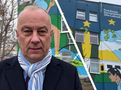 - Chcemy przypominać mieszkańcom naszego regionu o tym, że korzystamy z dobrodziejstwa tego, iż Polska jest członkiem rodziny państw europejskich – powiedział członek zarządu województwa lubuskiego Marcin Jabłoński podczas odsłonięcia muralu