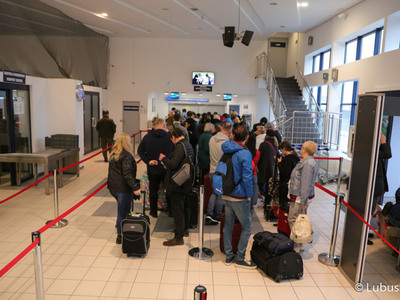 Odprawa pasażerów lotu z Babimostu do Taby w Egipcie - 21.12.2022 