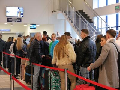 Odprawa pasażerów lotu z Babimostu do Taby w Egipcie - 21.12.2022 