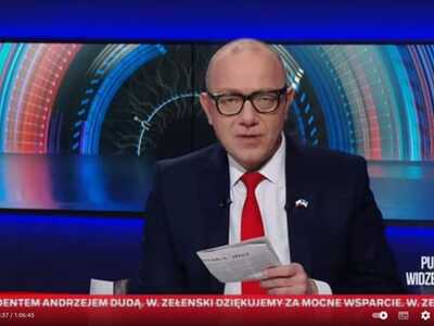 Grzegorz Jankowski, prowadzący "Punkt Widzenia" na antenie Polsat News