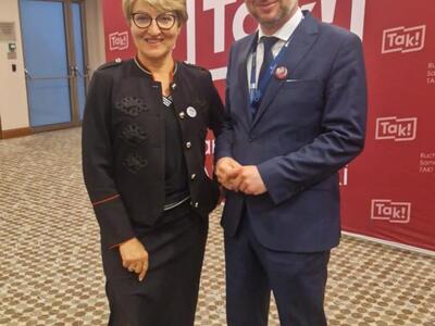 Marszałek Elżbieta Anna Polak i prezydent Rzeszowa Konrad Fijołek