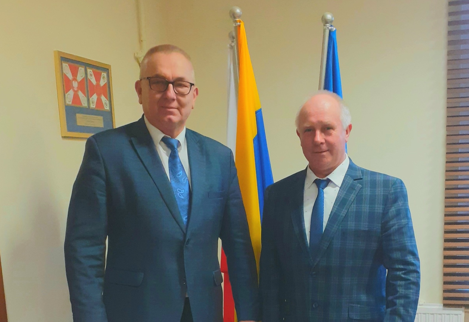 Lesław Hołownia - Burmistrz Skwierzyny i Zbigniew Kołodziej - Przewodniczący Komisji Rolnictwa i Ochrony Środowiska (z prawej) - 05 stycznia 2023 r.
