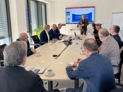 Delegacja Urzędu Marszałkowskiego Województwa Lubuskiego spotkała się w czwartek, 9 lutego 2023 r. z przedstawicielami Portu Lotniczego Berlin Brandenburg – BER