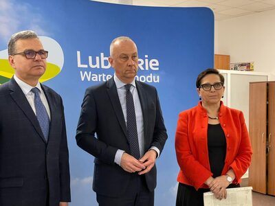 17 lutego 2023 r. Konferencja prasowa w Biurze Zamiejscowym Urzędu Marszałkowskiego Województwa Lubuskiego z siedzibą w Gorzowie Wlkp. 