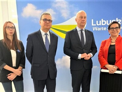 17 lutego 2023 r. Konferencja prasowa w Biurze Zamiejscowym Urzędu Marszałkowskiego Województwa Lubuskiego z siedzibą w Gorzowie Wlkp.