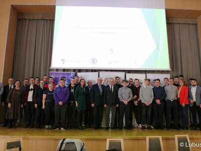 Uczestnicy finału wojewódzkiego Olimpiady Młodych Producentów Rolnych w Sali Kolumnowej Urzędu Marszałkowskiego Województwa Lubuskiego w Zielonej Górze